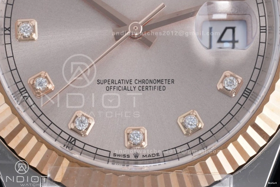 126331 Best SH3235 RG Jubilee Diamonds 1:1 SS DateJust Steel 41 on Dial Bracelet RG Edition Clean 904L 0325